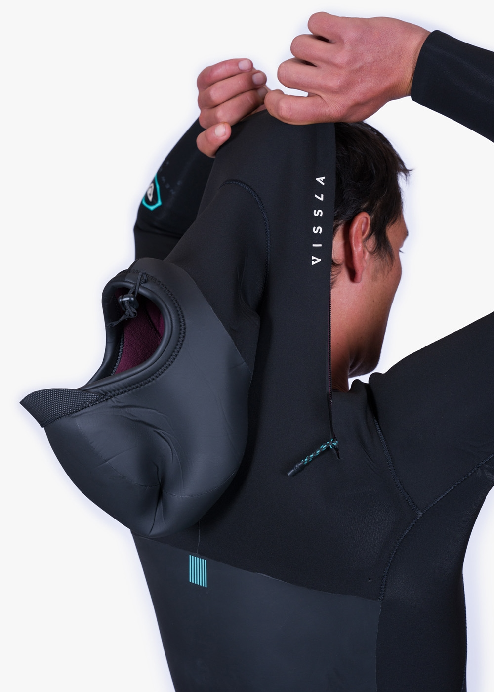 New Seas 4-3 Hooded U-Zip Full Wetsuit image 6