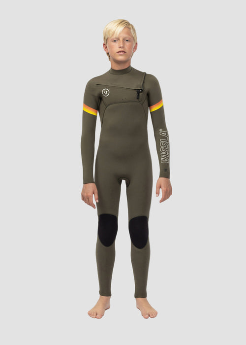 7 Seas Boys Raditude 3-2 Full Chest Zip Wetsuit image 1