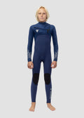 High Seas Boys Fire 3-2 Full Chest Zip Wetsuit image 1
