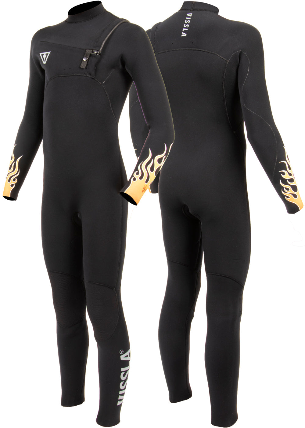High Seas Boys Fire 3-2 Full Chest Zip Wetsuit image 2