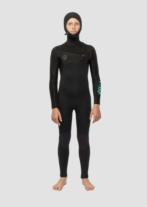 7 Seas Boys 5-4-3 Full Hooded Chest Zip Wetsuit image 1