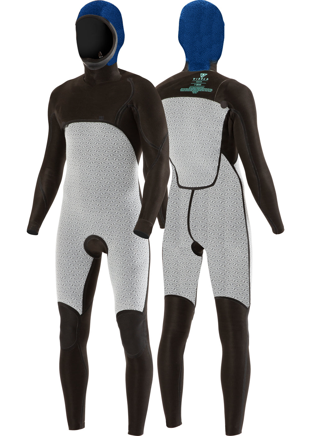 7 Seas Boys 5-4-3 Full Hooded Chest Zip Wetsuit image 4
