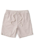 J. Linen Stripe Elastic 18" Walkshort image 1