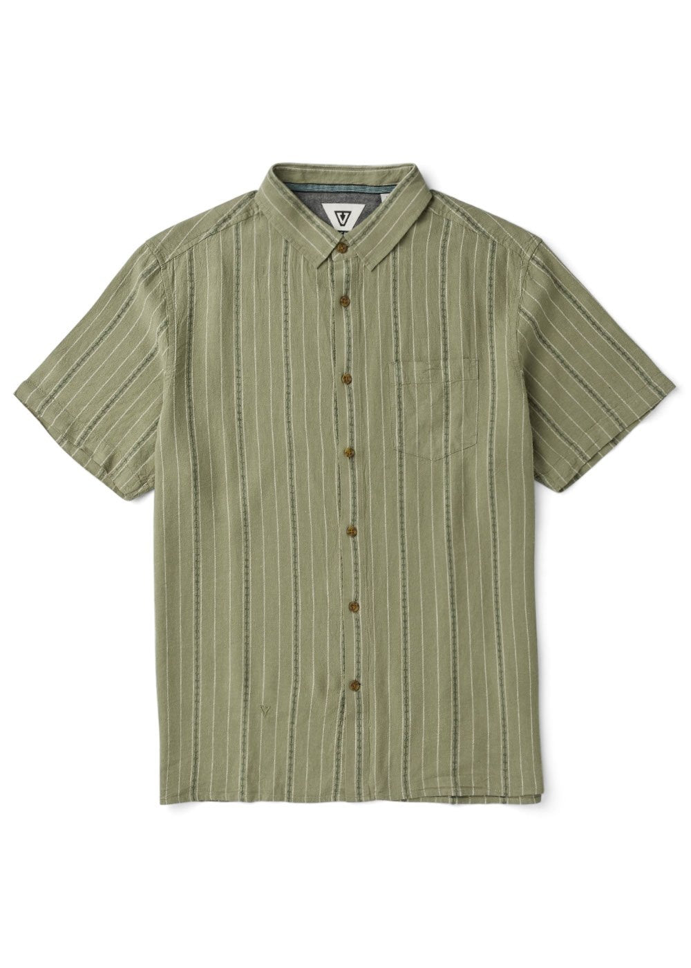 Linen Pin Short Sleeve Shirt image 1