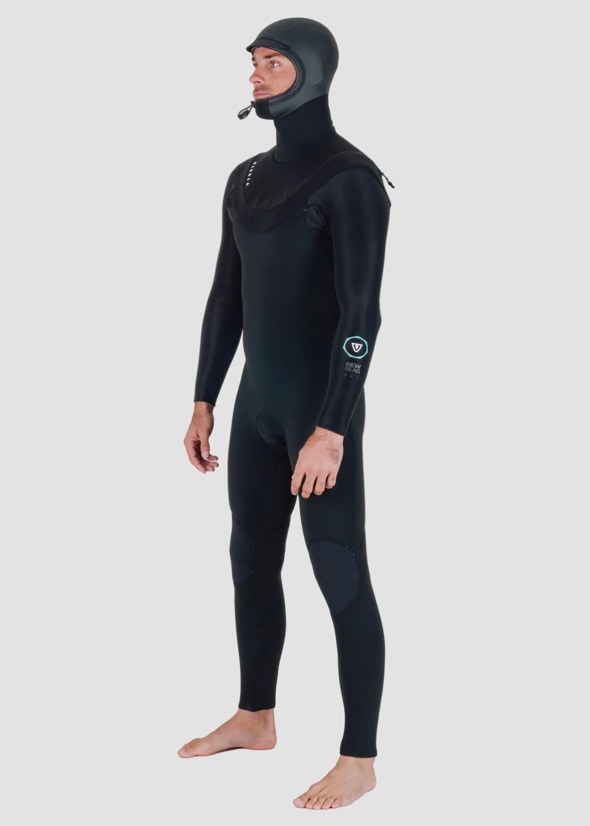 New Seas 5-4 Hooded U-Zip Full Wetsuit image 3