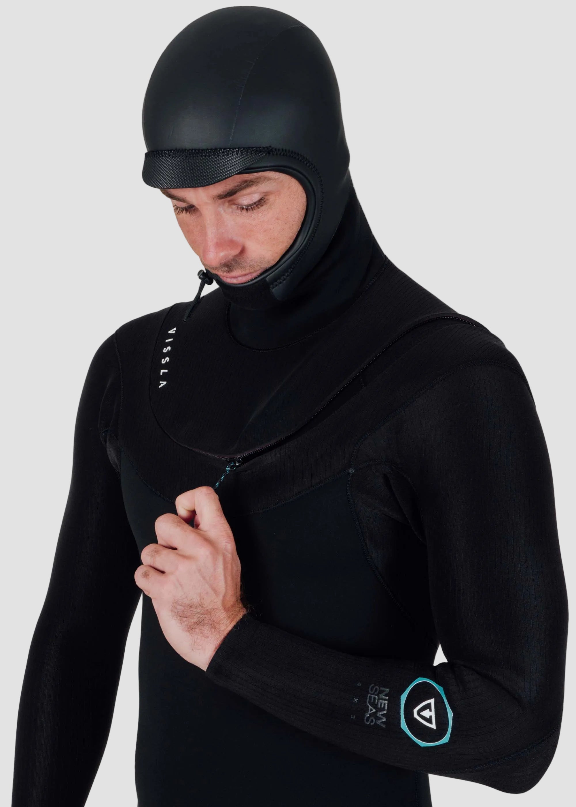 New Seas 5-4 Hooded U-Zip Full Wetsuit image 7