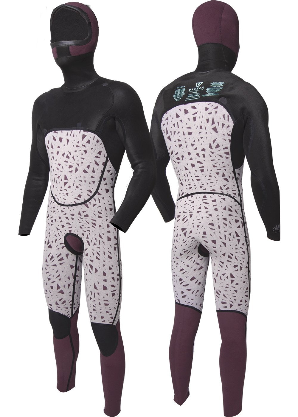 High Seas II 5-4 Full Hooded Chest Zip Wetsuit image 4