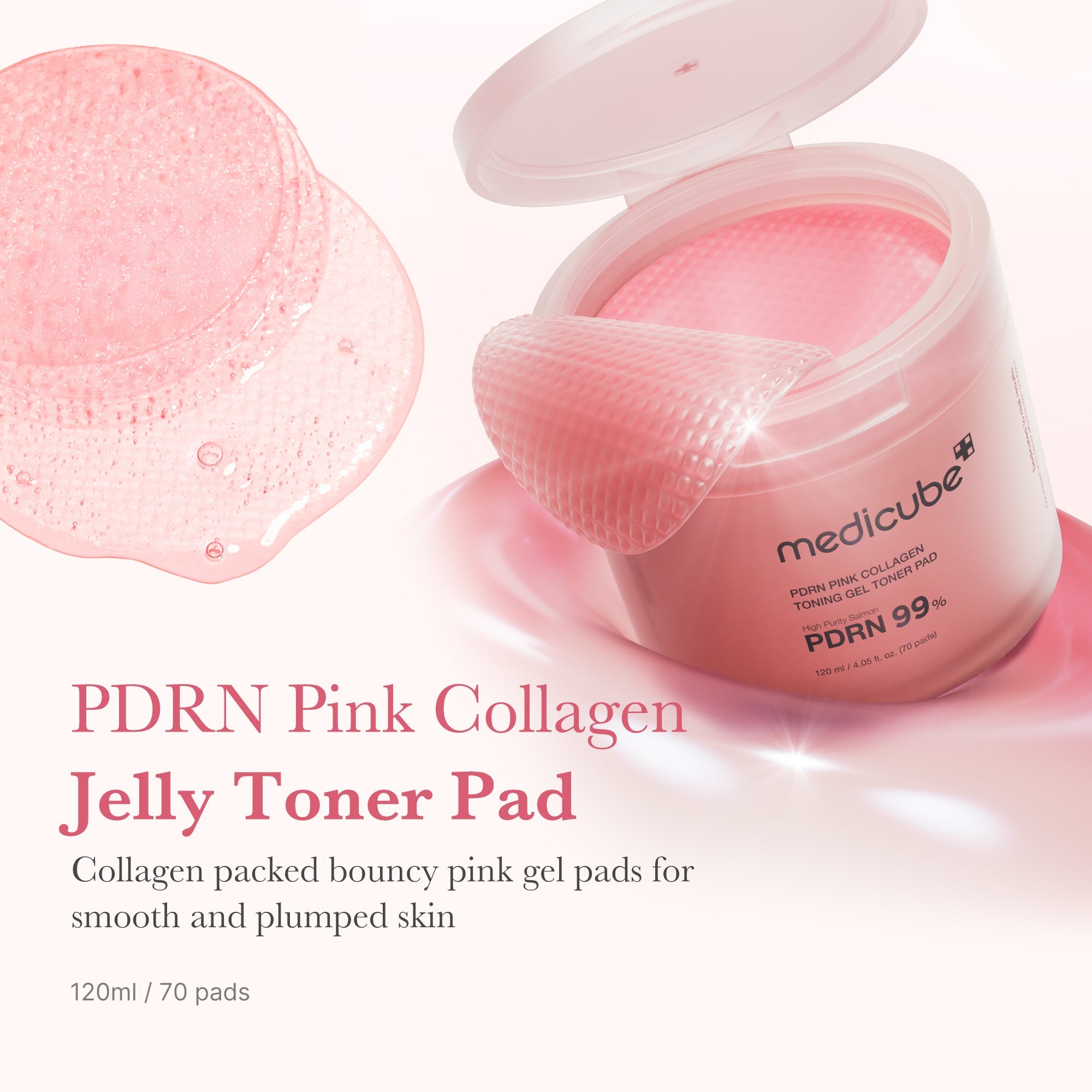 [Subscr.] PDRN Pink Collagen Gel Toner Pad image 2