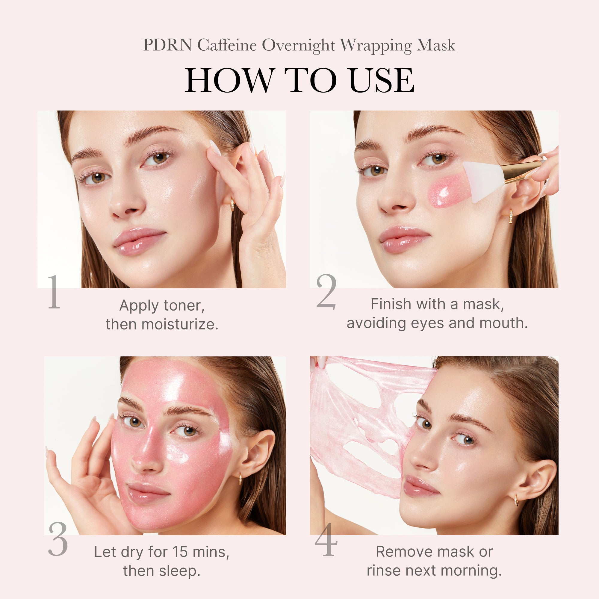 PDRN Pink Caffeine Overnight Wrapping Mask image 5